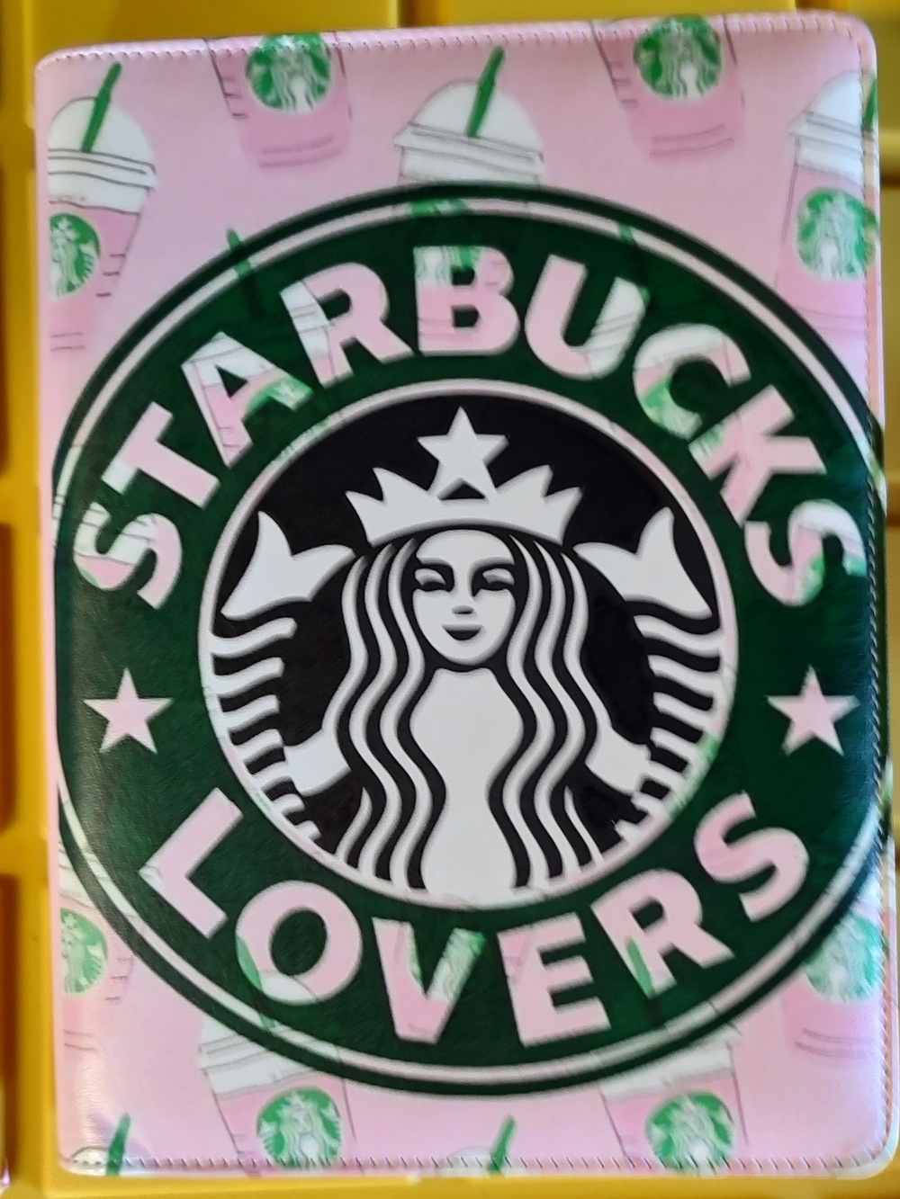 Starbucks Pink and Green Logo Binder Notebook